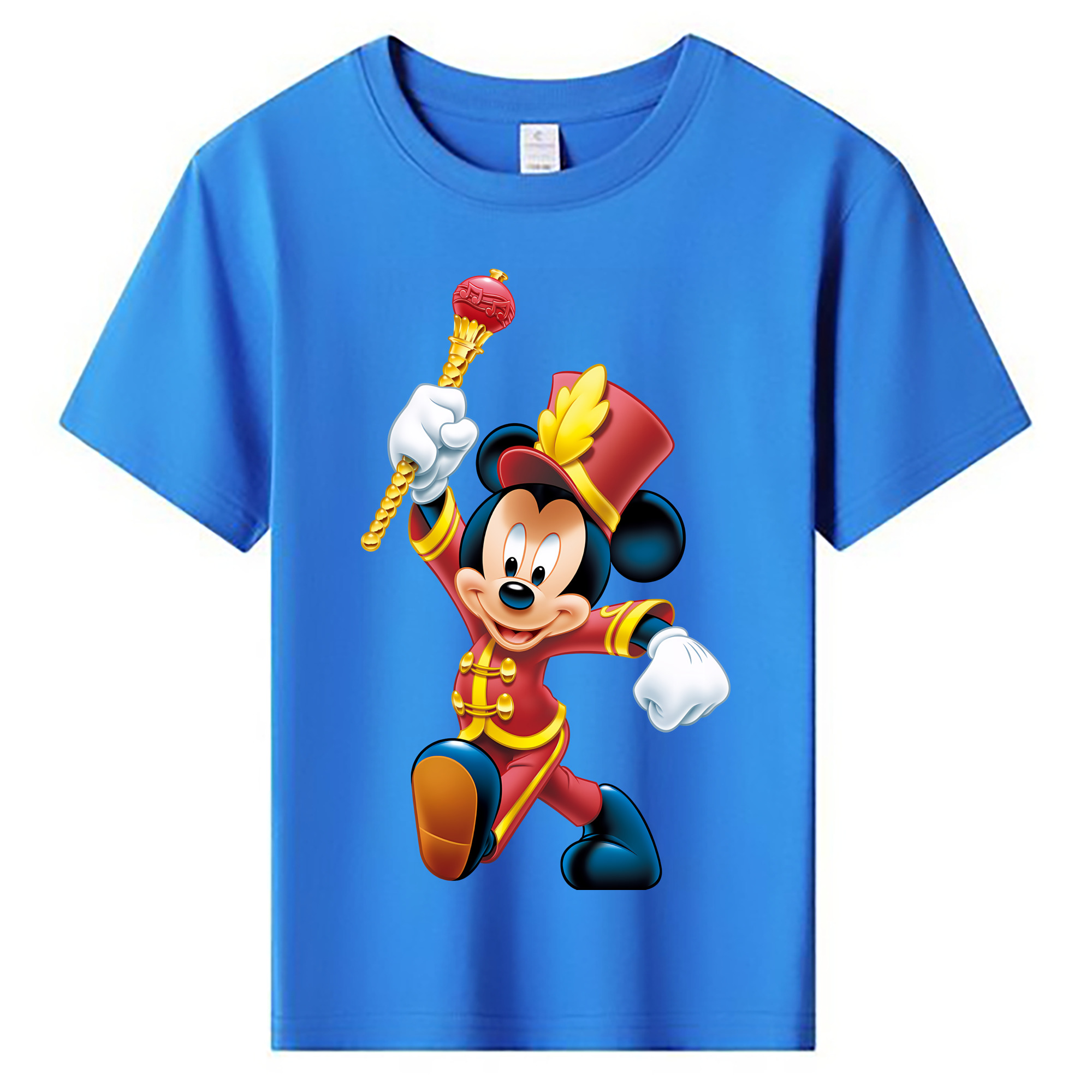 （画像用） ミッキーマウス Mickey Mouse 綿100％キッズTシャツ（フロントプリント）